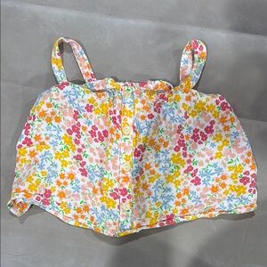 Old Navy Red and Pink Camisole with Floral Design